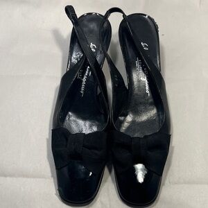 Salvatore Ferragamo Glossy Black Bow Heels